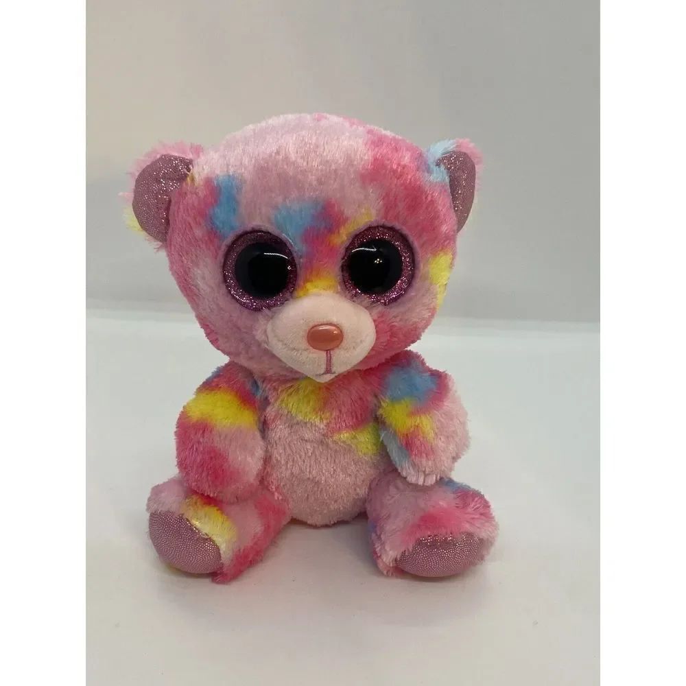 Ty Beanie Boos Franky the Bear Buddy 2018 Pink Glitter Plush Toy 6 Inch